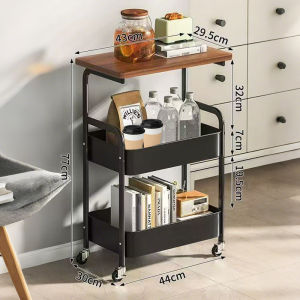Bedside Organizer Shelf Multi-Level Mobile Kitchen & Bathroom Storage Rack Trolley Rack Kitchen Storage Rack Trolley Shelves