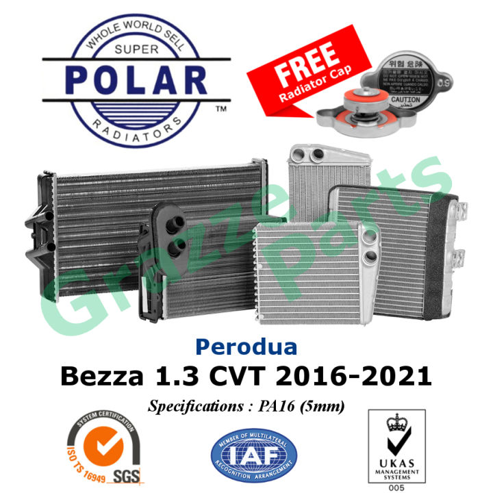 Super Polar Radiator Tank Tangki Air PA16 5mm Perodua Bezza 1.3 CVT ...