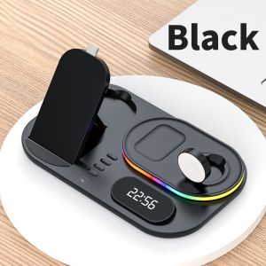 Wireless Charger Stand For iPhone 17 16 15 14 13 12 11 Apple Watch Airpods Samsung Galaxy Watch 4 3 Fast Charging Dock Station