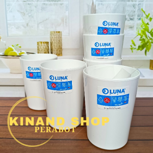 3 PCS Gelas LUNA PLASTIK TEBAL MICROWAFE TAHAN PANAS ANTI PECAH