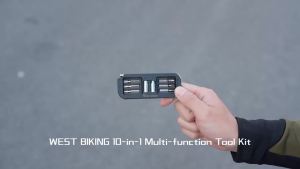 WEST BIKING Bộ dụng cụ sửa chữa xe đạp đa chức năng 10 trong 1 cho xe đạp địa hình và đường bộ bộ dụng cụ cầm tay với cờ lê lục giác và tua vít