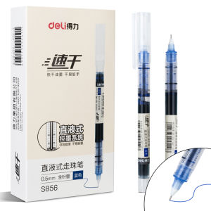 Combo 10 Bút bi nước mực gel xanh đỏ đen Deli bút gel mực nước nhanh khô ngòi 0.5mm viết calligraphy bút viết thư pháp viết chữ đẹp cho học sinh bút viết văn phòng - S856