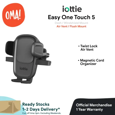 iOttie Easy One Touch 5 - Dashboard & Windshield / Air Vent & Flush Mount | 1 Year Warranty | Universal Car Phone Holder
