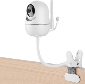 iTODOS Baby Monitor Mount Compatible with HelloBaby HB65/HB6550/HB6558/HB66/HB248ANMEATE SM935E/SM650BonochChildsFarm Baby Monitor 8inches Flexible Arm Attach Your Baby Cam Wherever You Like