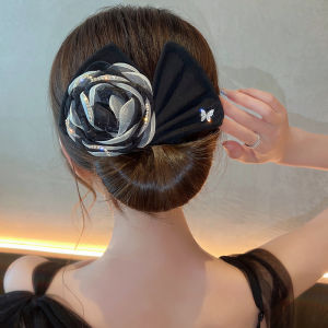 Maidu Trang Sức Kẹp Xoắn Đầu Quả Cầu Hoa Trà Cho Nữ Kẹp Tóc Cuộn Dây Lười Nơ Kẹp Tóc Phụ Kiện Đội Đầu Cho Nữ