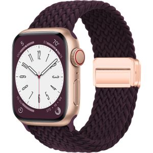 Braided Strap With Magnetic Clasp for Apple Watch Band 46mm 49mm 45mm 44mm 42mm 41mm 40mm 38mm Women Men Soft Nylon Sport Loop Band for iWatch Ultra/2 Series 10 9 8 7 6 5 4 SE SE2