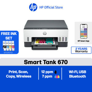 HP Smart Ink Tank (670/720) | A4 Color Printer | All in One Printer Scanner Copy FaxXerox | Wireless WifiMiniPortable Bluetooth USB 3 in 1 Printer | Automatic Duplex | Continuous Ink Supply System (CISS) | 2 Years Warranty | 100% Free Delivery