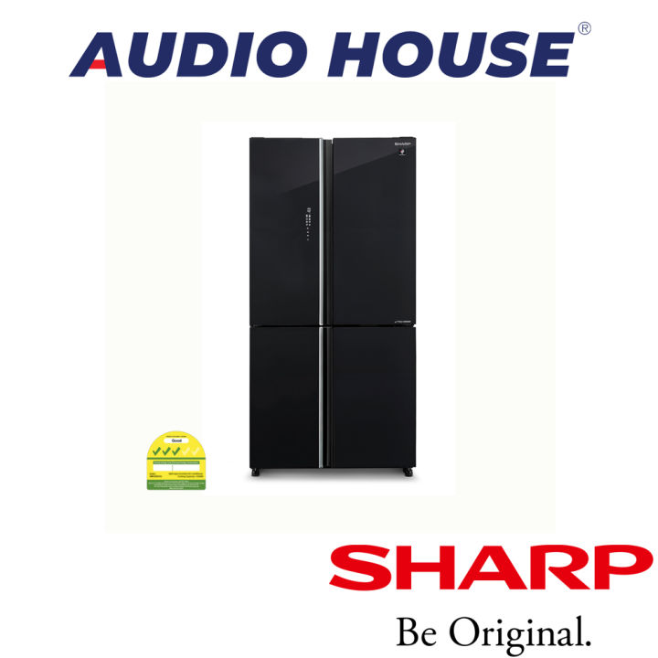 SHARP SJ-VX57PG-BK 567L 4 DOOR FRIDGE COLOUR: BLACK ENERGY LABEL