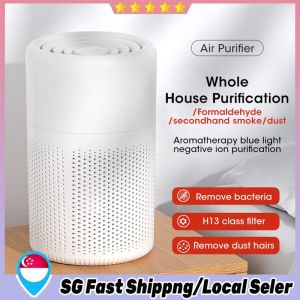 【SG In STOCK】Portable Air Purifier Household Air Cleaner Mini Desktop Air Purifier With HEPA Filter Air Freshener