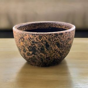 กระถางดินเผาทรงถ้วย สีวินเทจเก่า ๆ ขนาด 26 x 15 cm.