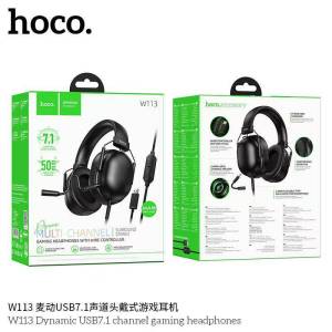 Hoco W113 หูฟังเกมมิ่ง USB7.1 Dynamic ขนาดลำโพง 50 มม. เสียงเซอร์ราวด์ Gaming Headset หูฟังเล่นเกม