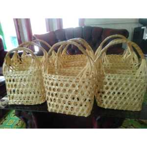 keranjang anyaman bambu tas hampers souvenir lebaran