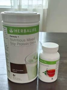 (halal) HERBALIFE F1 MINT CHOCOLATE 550G WITH LEMON HIBISCUS 102G[EXP02/2028]
