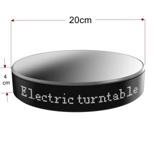Rotating Display Stand mobilephone APP controlling 20cm 4KG-loadable with LED display broadcast multi-way powering 360 spin Jewelry turntable stand #200AP