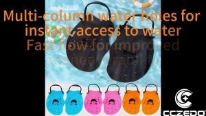 CCZedo Swimming Paddles Training Adjustable Hand Webbed Gloves Pad Fins Flippers For Men Women Kids