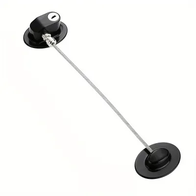 Stainless Steel Refrigerator Lock Pack of 1 with 2 Keys Child Safety Lock Teen Privacy Lock Strong Adhesive Included Suitable for Cabinet Locks Freezer Locks and Drawer Locks