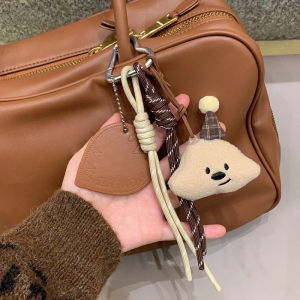 Plush ins Heart Shaped Pendant Keychain for Women Climbing Rope Handbag Decorations Fashionable Bag Accessories