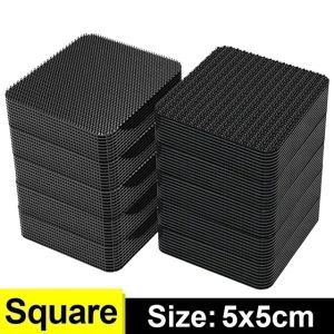 30/60Pcs Car Strong Adhesive Fixing Stickers Invisible Non-slip Carpet Mat Tape Double Faced Car Carpet Fixed Patch Home Carpet Sheets Non-slip Grip Tapes