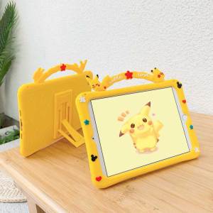 Cartoon Kids Silicone Safe Case for iPad 10th Gen 10.9 Pro 11 10.5 9.7 10.2 9th 8th 7th Air Mini 6 5 4 3 2 1 with Handle Casing Cover