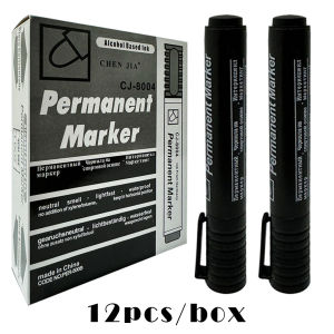 1box/12pcs Permanent Marker Bullet Tip Pentel Pen Black Markers School & Office Supplies JVL
