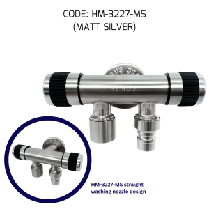 HEMOS BATHROOM FAUCET STAINLESS STEEL SUS 304 2 IN 1 TWO WAY TAP HM-322737273737-MS