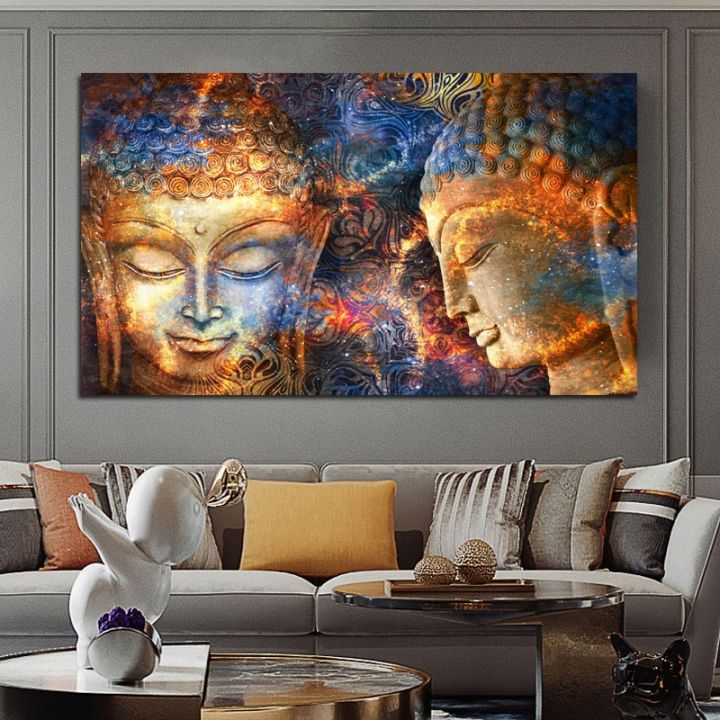 Golden Buddha Lord Abstract Canvas Painting Buddha Canvas Belief Poster ...