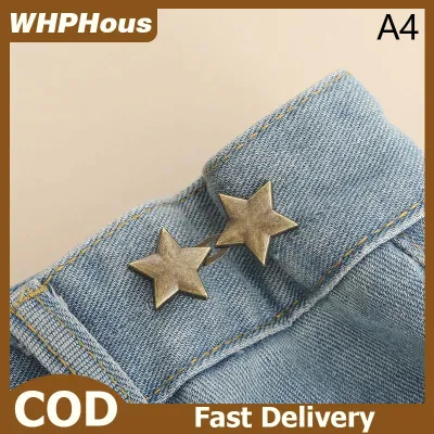 WHPHous 1 cái kẹp có thể điều chỉnh cho quần quần kẹp quần ghim nút có thể thu vào nút lỏng cho thắt lưng cho quần jean phù hợp hoàn hảo giảm eo