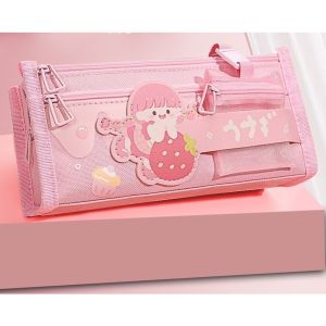 กระเป๋าดินสอ ขนาดใหญ่ จุของได้เยอะ กระเป๋าเครื่องเขียนลายการ์ตูน สำหรับนักเรียน พกพาสะดวก