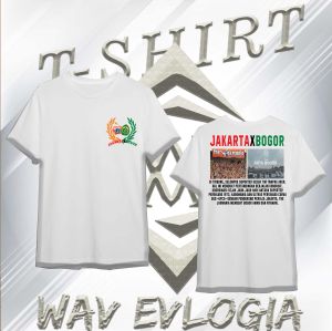 (026) KAOS DISTRO FASHION WAV EVLOGIA MOTIF JAKARTA X BOGOR  FREE STICKER PRIA WANITA KEREN T-SHIRT STREETWEAR T-SHIRT
