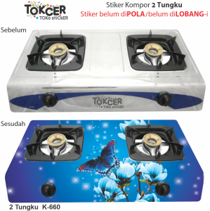 STIKER Kulkas/Stiker Kompor/Stiker magicom motif Kupu Bintang Biru