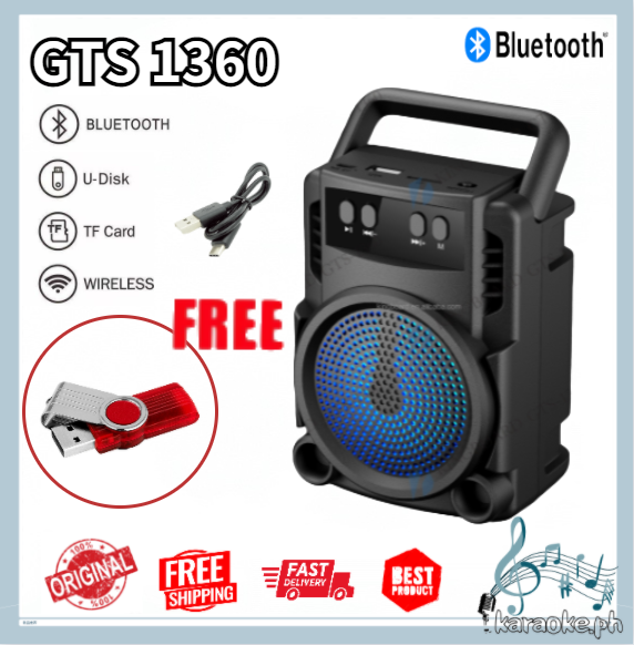 Portable Super Bass LED Wireless Bluetooth Speakers led light Karaoke ...