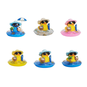 Nâng cấp bảng điều khiển xe hơi decors nhiệt đới vịt figurine với cây dừa thiết kế cho căng thẳng Relief & kiểu cách nội thất