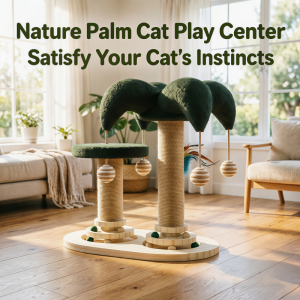 Multi-level Space-saving Cat Climbing Frame with Nest and Scratching Post