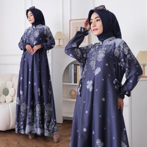 Gamis Silk Motif Terbaru // Gamis Kekinian // Gamis Busui Friendly