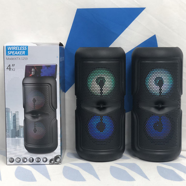 Rechargeable Bluetooth Wireless 4 inch KTX 1259 Speaker with Portable Mobile Phone Holder Function