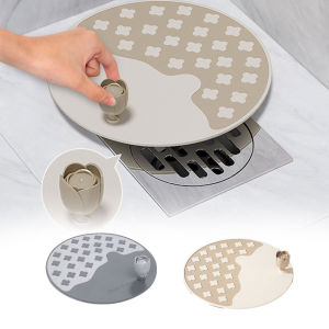 Silicone Floor Drain Deodorant Pad Kitchen Sink Strainer With Tulip Handle Anti-Odor Odor Sewer Cover Water Hair Stopper Filter