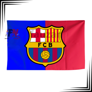 Bendera Barcelona 90x60 Sablon Dtf Poliester Peles Dan 2pcs Bendera Tangan Barcelona