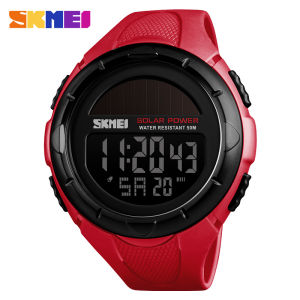 SKMEI 1405 Sport Digital Mens Wristwatches Solar For Power Enviormentally Alarm Male Clock reloj hombre Men Luminous Watches