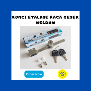 Kunci Kaca Gergaji Weldom 14cm Kunci Etalase Kaca Geser Sliding Glass Lock Set