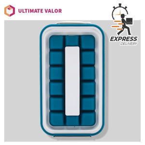 SG SELLER Convenient Ice Cube Maker Silicone Ice Cube Tray Freezer with Lid for Easy Cleaning