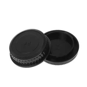 Rear Lens Body Cap Camera Cover Set Anti-dust Screw Mount for Protection Plastic Black for Pentax PK DA126 Camera