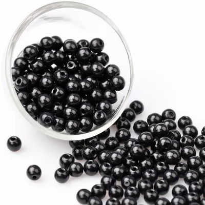 Manilago 3/4/6/8/10/12MM Pearl Beads with Hole ABS Pearl Beads Loose Beads for DIY Jewelry Making