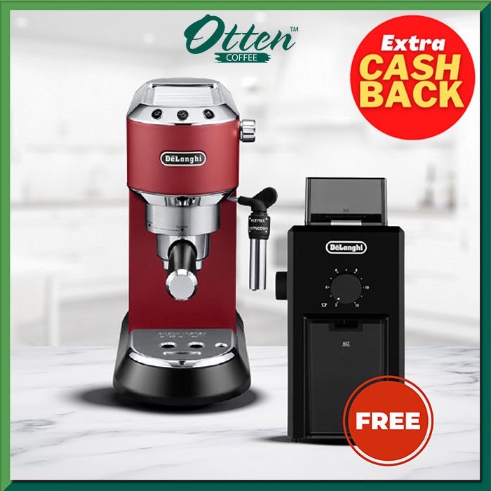 Promo DeLonghi Espresso Coffee Machine Dedica Style EC