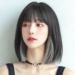 วิกผมสำหรับผู้หญิงผมยาวปานกลางและยาว เต็มหัว ผมเหมือนจริง ทันสมัย ​​เป็นธรรมชาติ หน้ากลม วิกผมเต็มชุดสำหรับนักเรียน