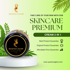 Queenza Glow Cream Jerawat Flek Hitam Kusam Glowing