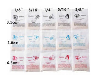 10 Gói Chun Liên Hàm Chỉnh Nha ( Gói 100 cái ) 3.5 OZ & 5.0 OZ & 6.5 OZ 1/8 3/16 1/4 5/16 3/8
