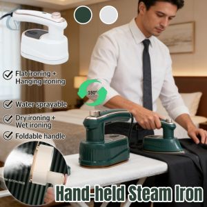Portable Hand-held Steam Iron Travel Mini Hanging Ironing Machine 180° Rotary Iron for Clothes