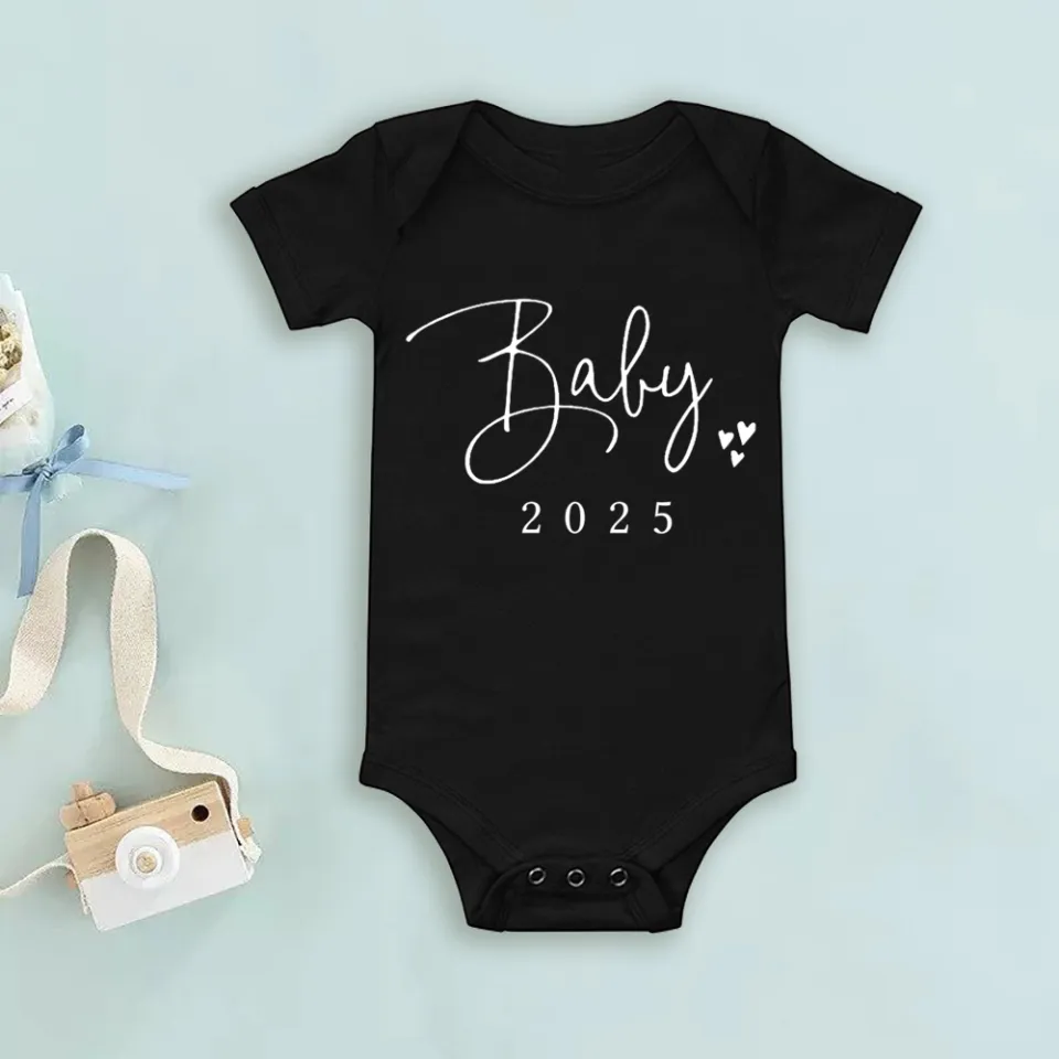 Baby Coming Soon 2025 Print Baby Announcement Newborn Bodysuit
