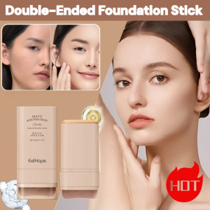 Double-Ended Foundation Stick With Brush Waterproof Non Sticking Powder Super Strong Concealer Lasting Makeup