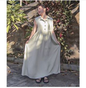 Long Dress Plisket/Termurah/Fashion Terlaris